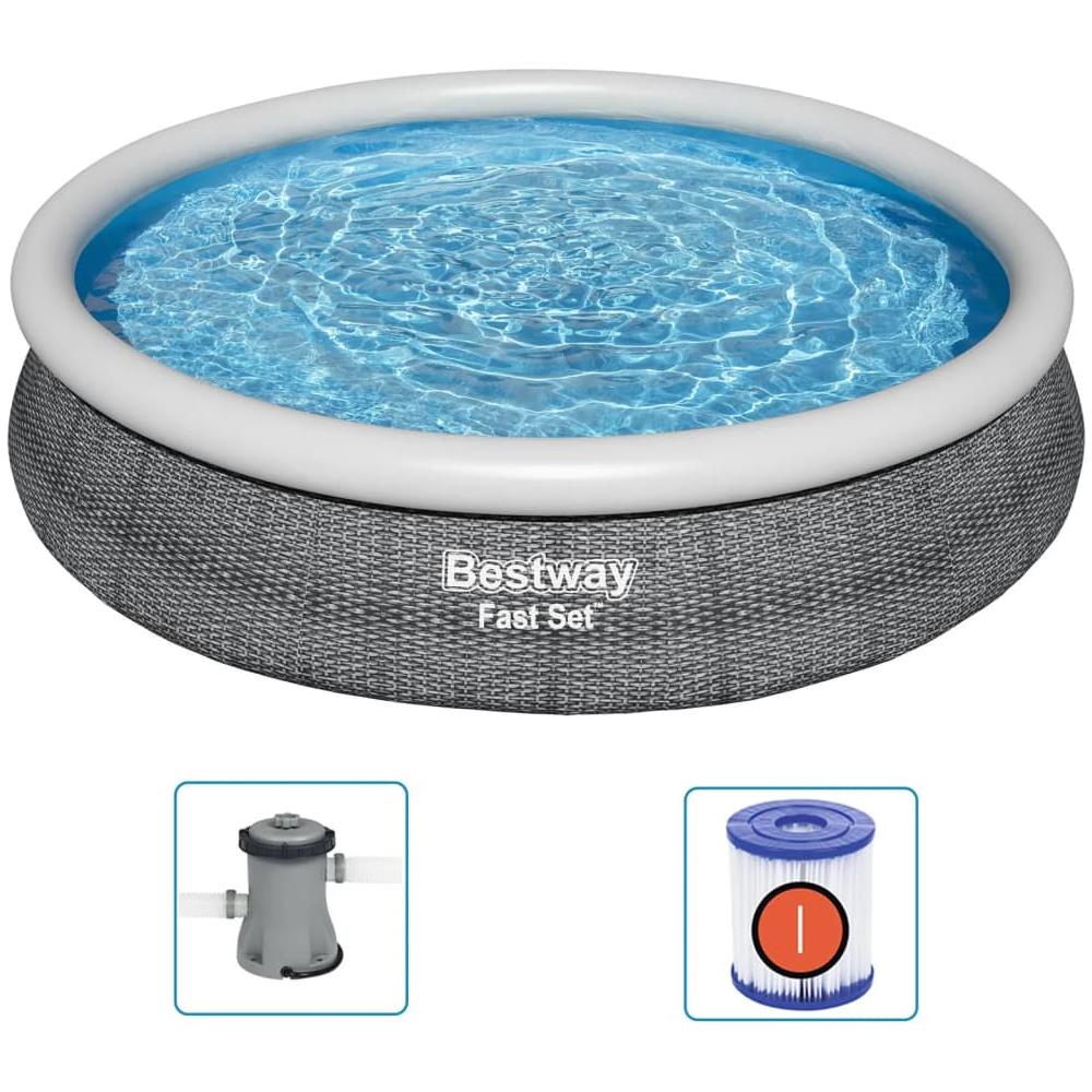 Set Piscina Rotonda 366x76 Cm - Foto 1