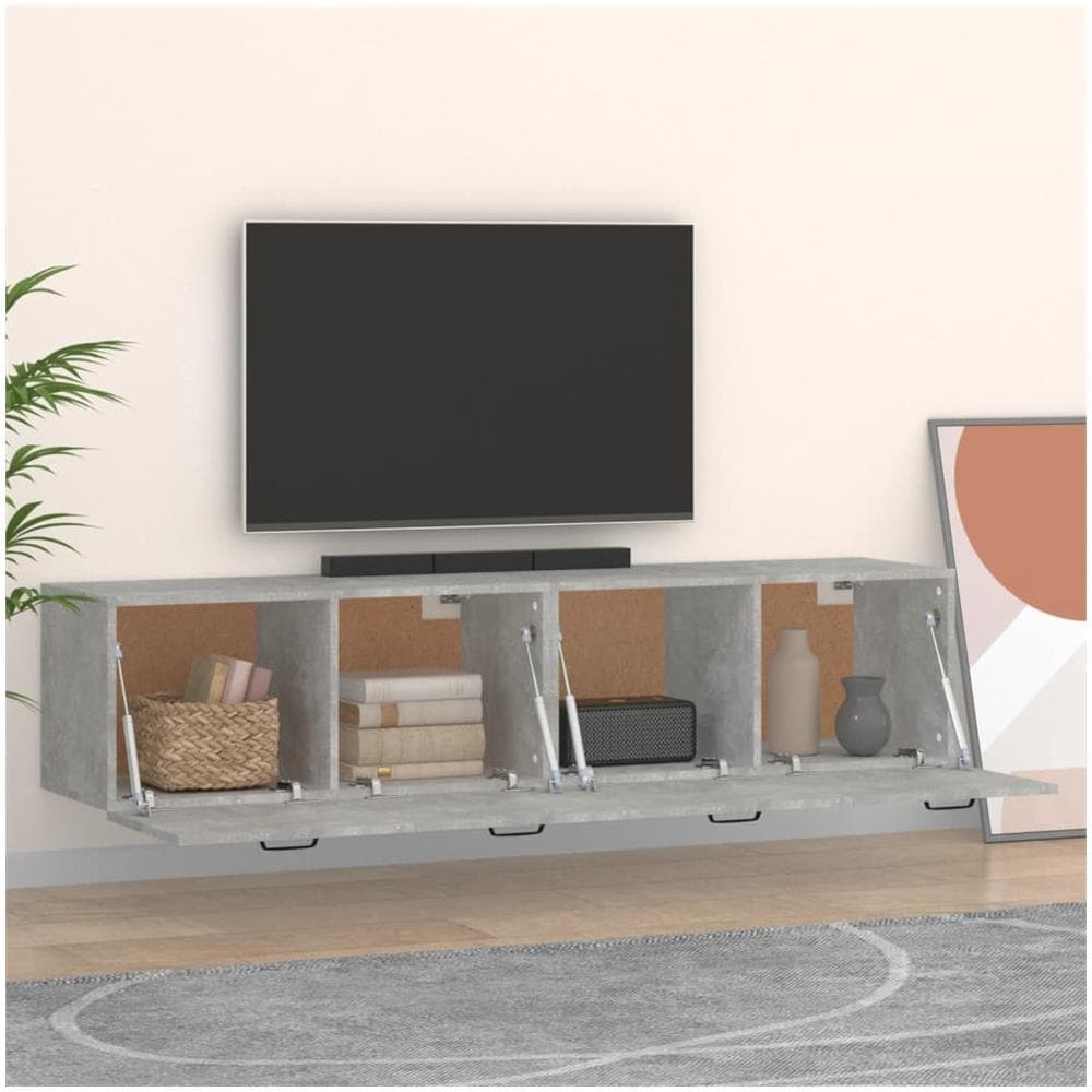 Mobili Parete 2 Pz Grigio Cemento 60x36,5x35 Cm In Multistrato - Foto 5