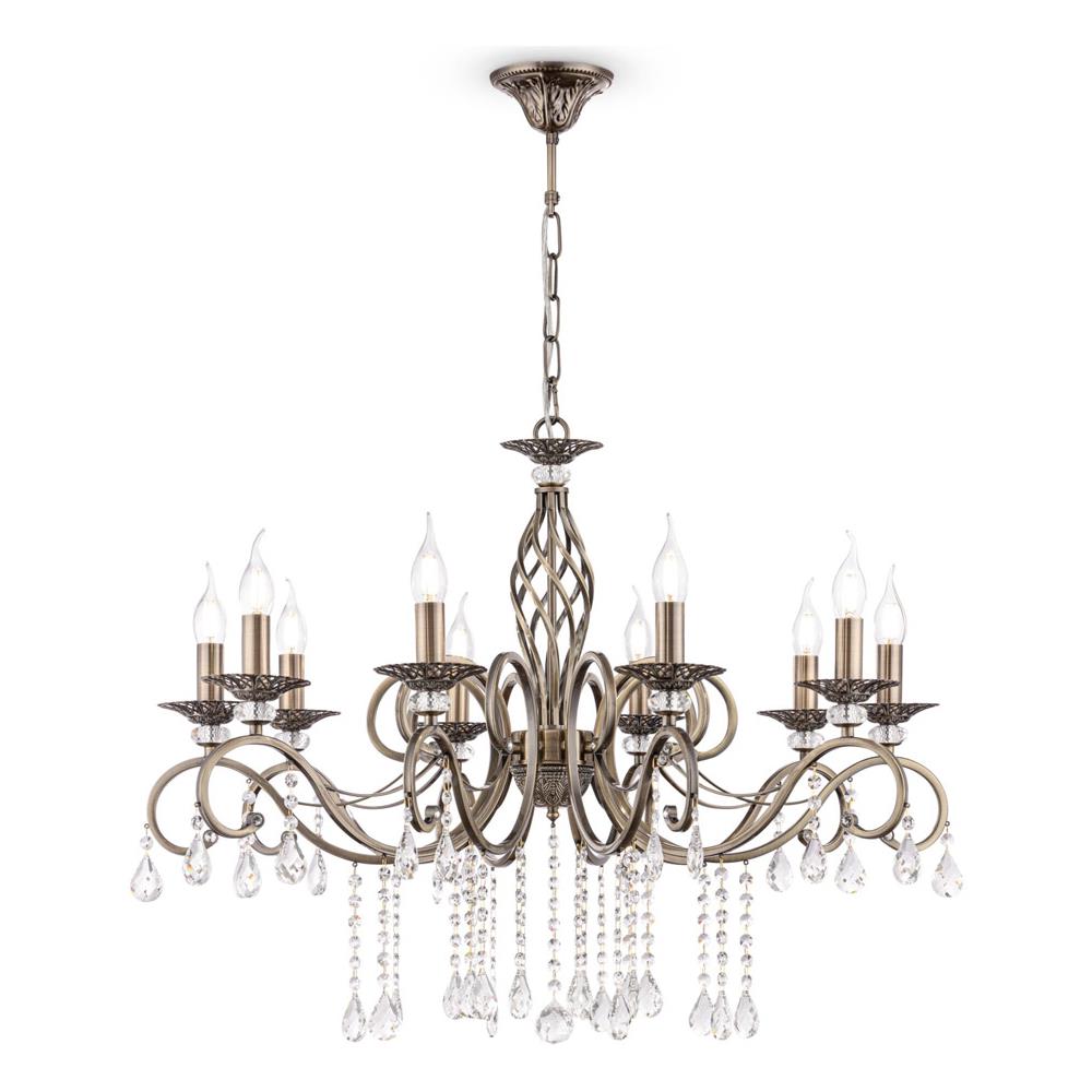 Lampadario Classico Grace Metallo Ottone 10 Luci - Foto 1