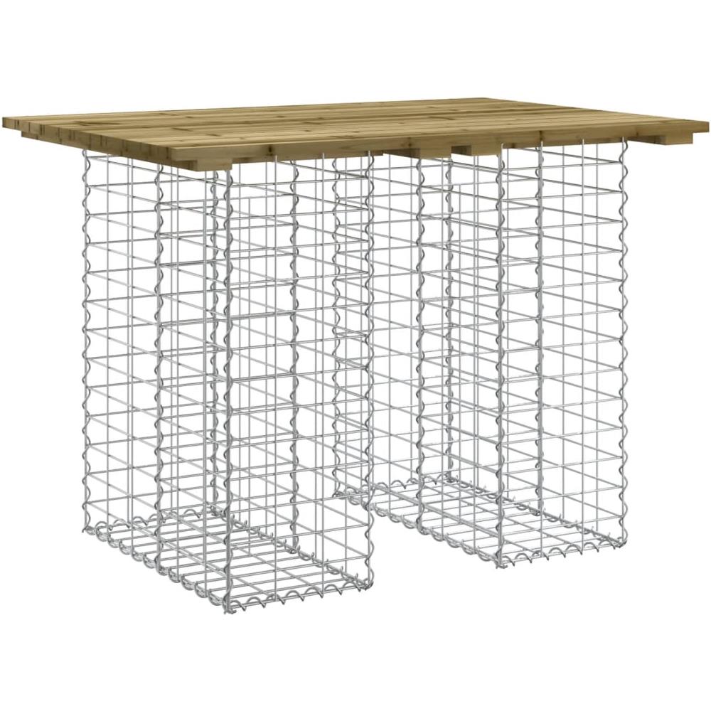 Panca da Giardino Design Gabbione 100x70x72 cm Pino Impregnato - Foto 1