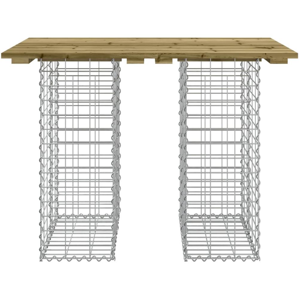 Panca da Giardino Design Gabbione 100x70x72 cm Pino Impregnato - Foto 3