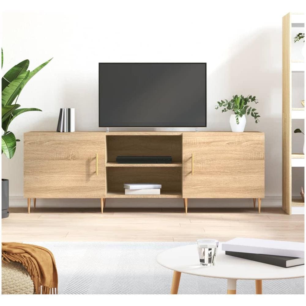Mobile Porta Tv Rovere Sonoma 150x30x50 Cm In Legno Multistrato - Foto 1
