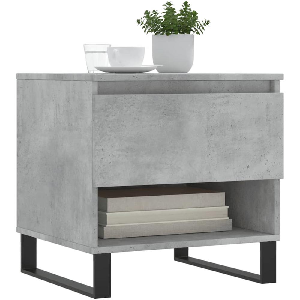 Tavolino Da Salotto Grigio Cemento 50x46x50cm Legno Multistrato - Foto 3