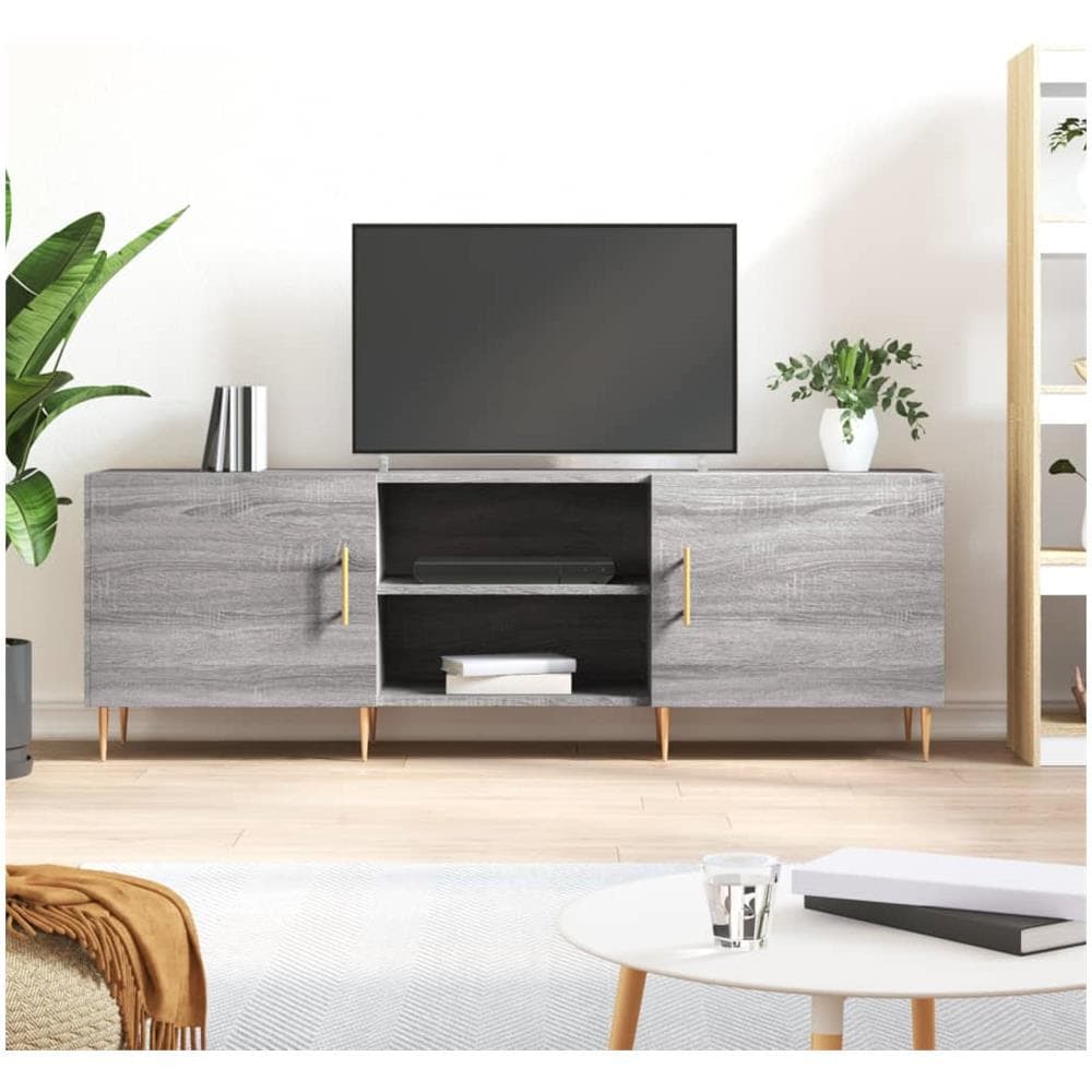 Mobile Porta Tv Grigio Sonoma 150x30x50 Cm In Legno Multistrato - Foto 1