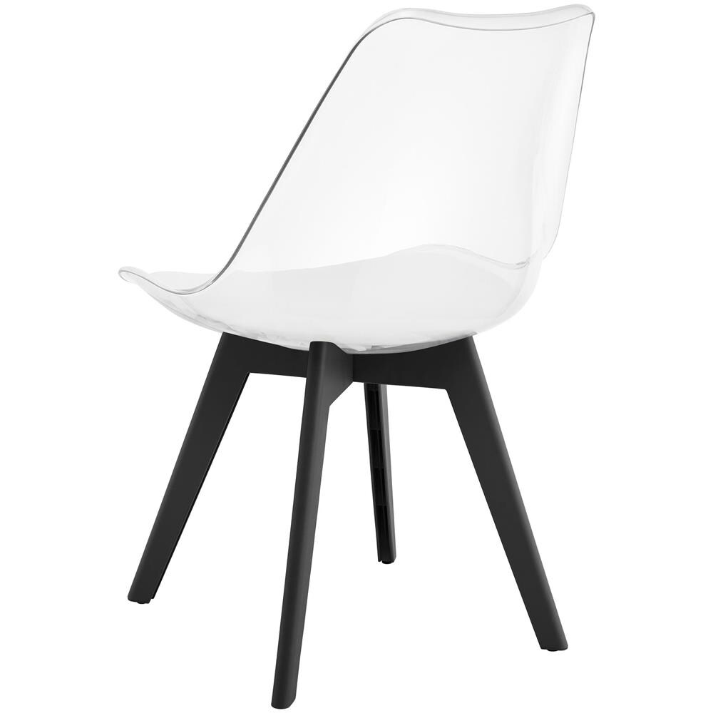 Sedia VALORA RIXK - Trasparente con gambe nere x 4 - Foto 5