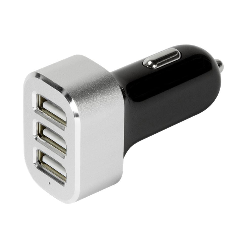 IUSB3-CAR-3P - Caricatore Universale da Auto 3p USB 5100 mAh Nero / Silver - Foto 1