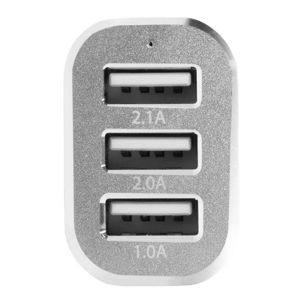 IUSB3-CAR-3P - Caricatore Universale da Auto 3p USB 5100 mAh Nero / Silver - Foto 2
