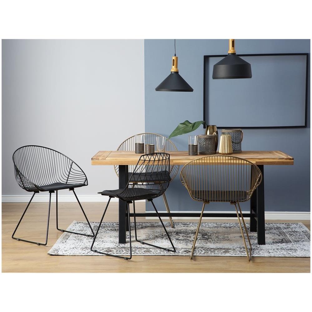 Set Da 2 Sedie Moderne In Acciaio Nero Aurora - Foto 2