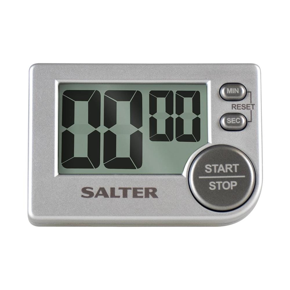 397 Svxr Timer Elettronico Da Cucina Digitale, Funzione Memoria, Altoparlante, Fino A 99 Min 59 Sec, Grigio, 17 X 13 X 2.5 Cm - Foto 1