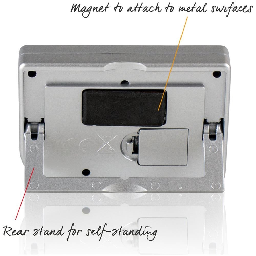 397 Svxr Timer Elettronico Da Cucina Digitale, Funzione Memoria, Altoparlante, Fino A 99 Min 59 Sec, Grigio, 17 X 13 X 2.5 Cm - Foto 2