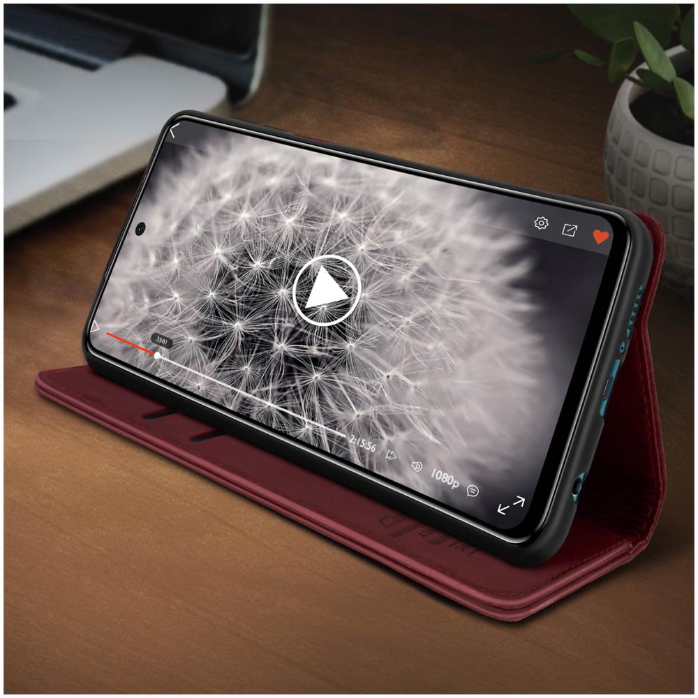 Custodia Redmi Note 9s / 9 Pro / 9 Pro Max Vintage Supporto Stand Amaranto - Foto 2