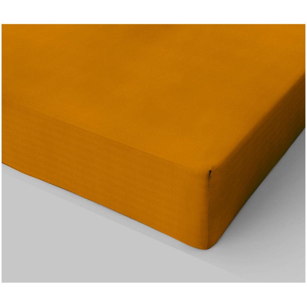 Lenzuolo Sotto Con Angoli In Cotone Con Elastico Made In Italy Una Piazza Singolo 90x200 Cm - Giallo - Foto 1