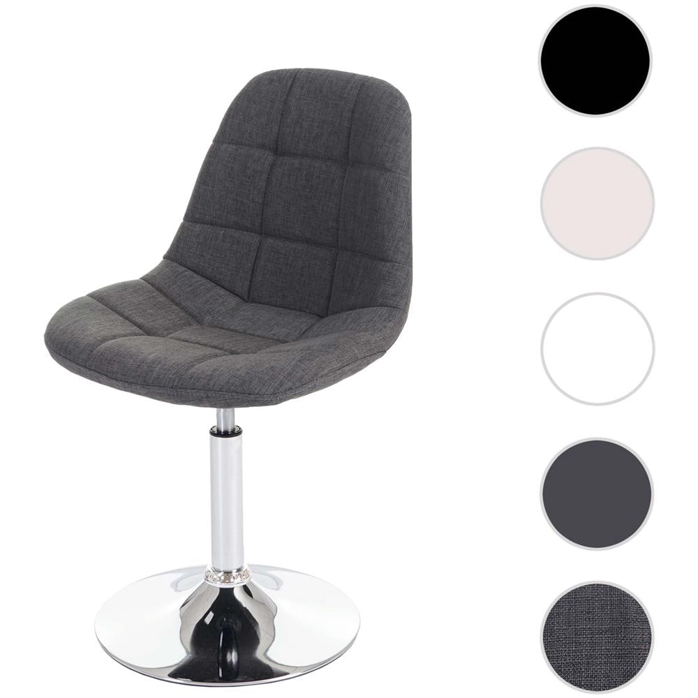 Mendler Set 2 Sedie Girevoli HWC-A60 | Design Moderno In Ecopelle Nera | Girevoli 360° Con Imbottitura Spessa