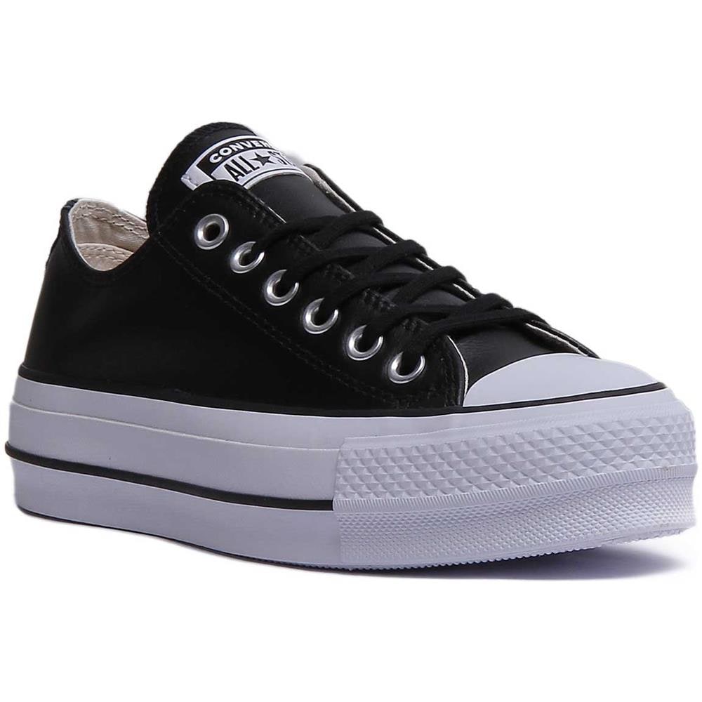 561681c Ct All Star Low Platform Trainer In Black White For Women - Foto 1