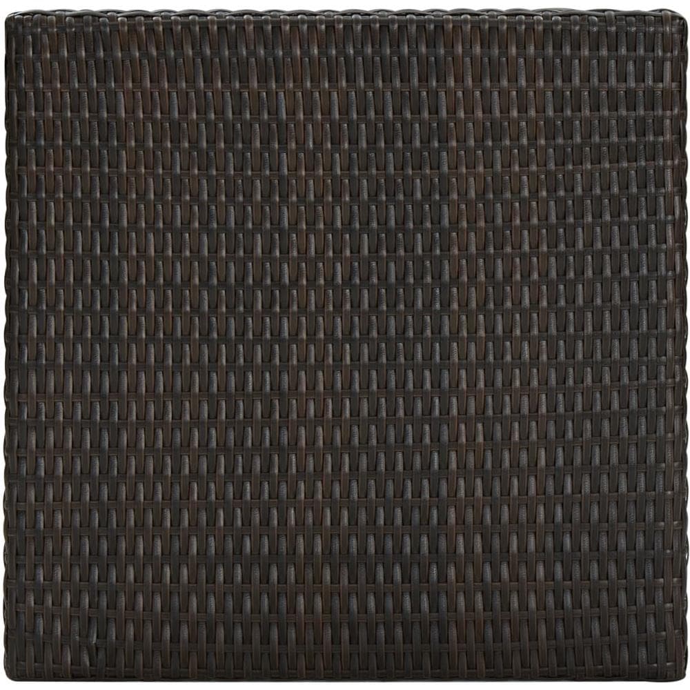 Tavolo da Bar da Giardino Marrone 60,5x60,5x110,5 cm Polyrattan - Foto 3