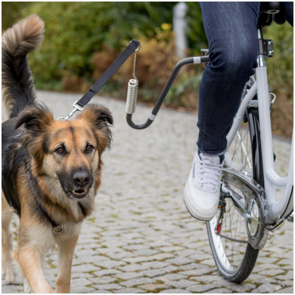 Set Guinzaglio Cane Per Cicilisti A Forma Di U Nero - Foto 2