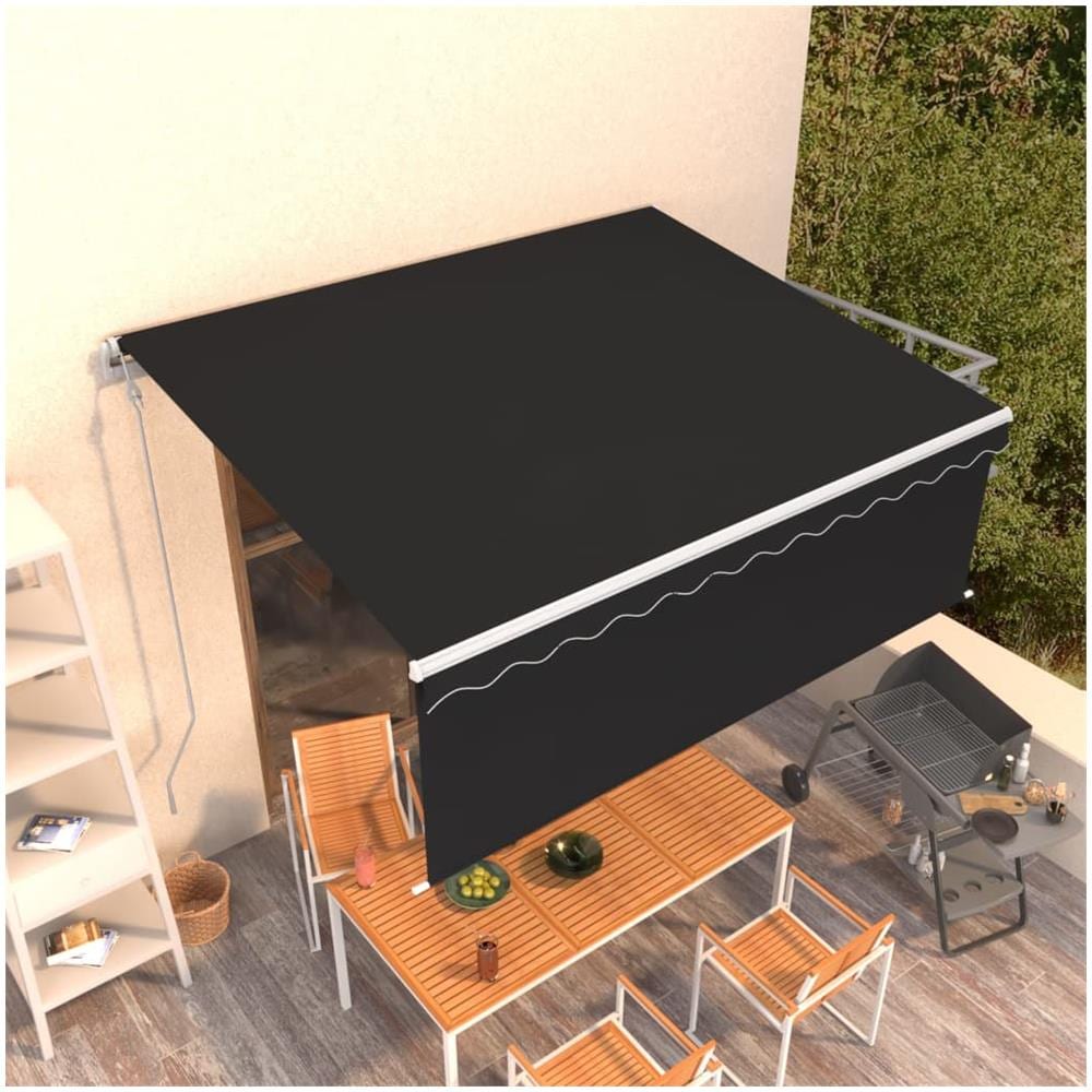 Tenda da Sole Retrattile Automatica con Parasole 4x3m Antracite - Foto 1