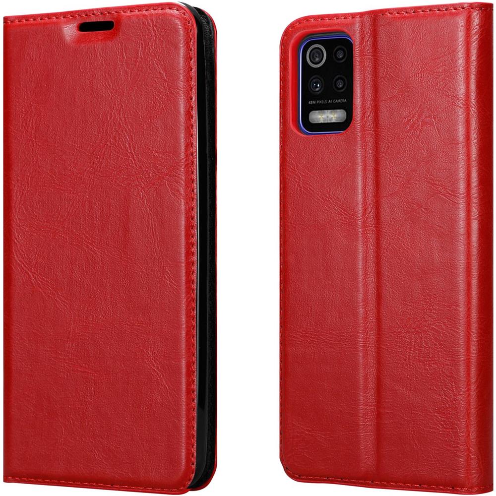 Custodia Compatibile Con Lg K52 In Rosso Mela - Coperchio Protettiva Con Chiusura Magnetica, Funzione Stand E Tasca Per Le Carte - Foto 8