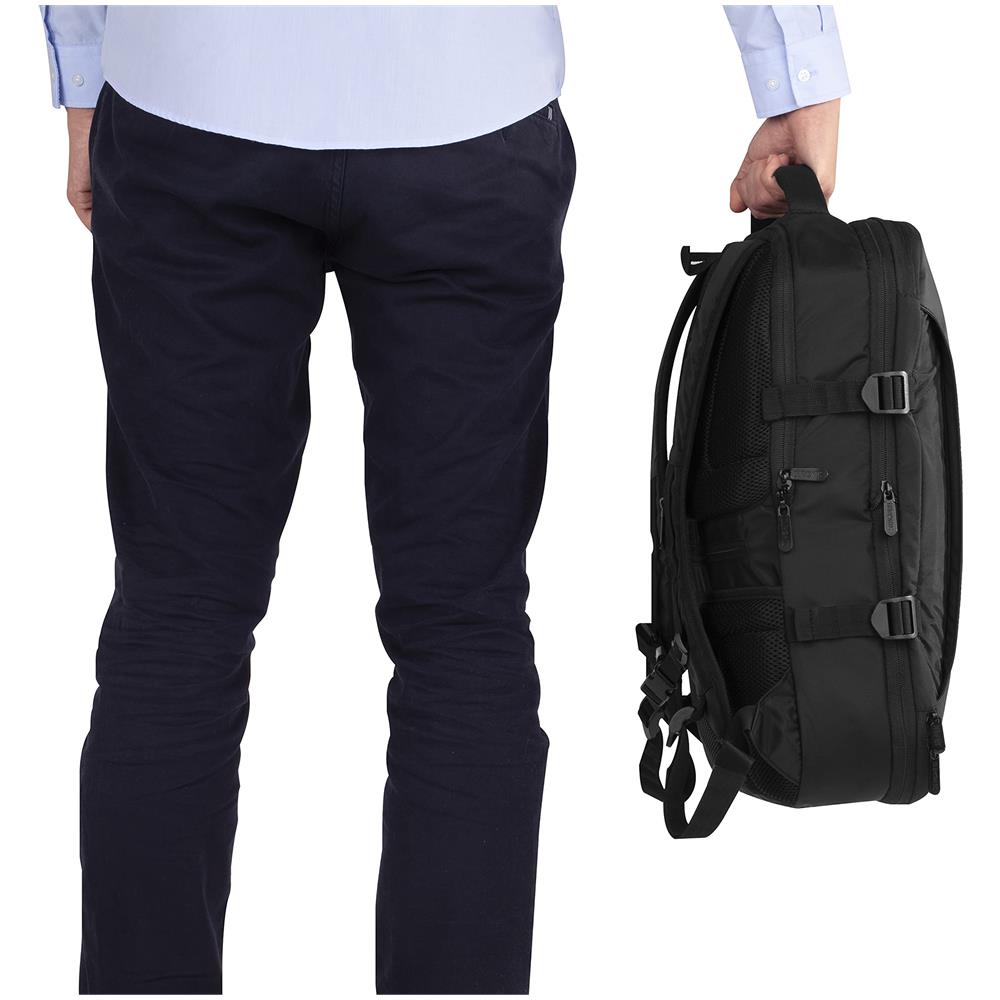 Zaino LB24 da Viaggio / Sport / Scuola con Custodia per Laptop Impermeabile Colore Nero - Foto 7