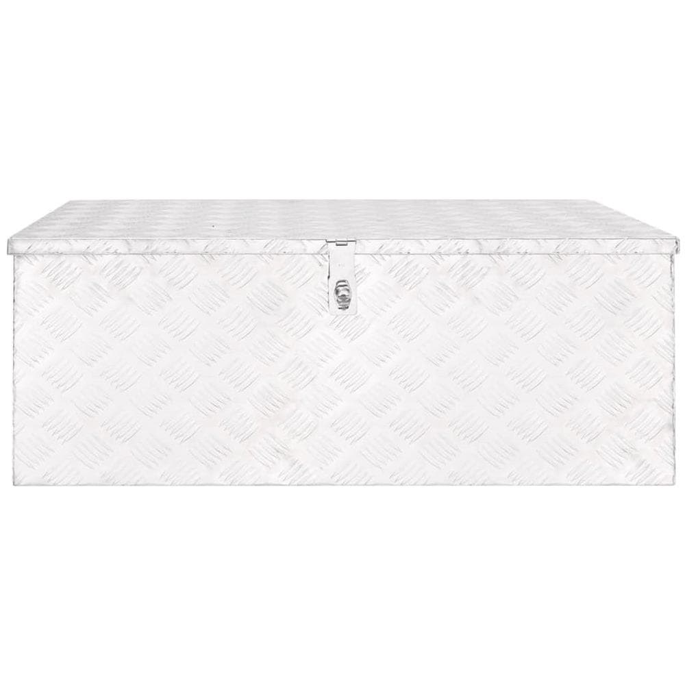 Contenitore Portaoggetti Argento 100x55x37 Cm In Alluminio - Foto 2