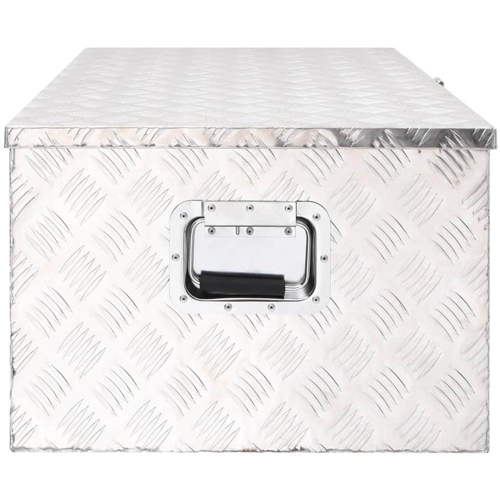 Contenitore Portaoggetti Argento 100x55x37 Cm In Alluminio - Foto 3