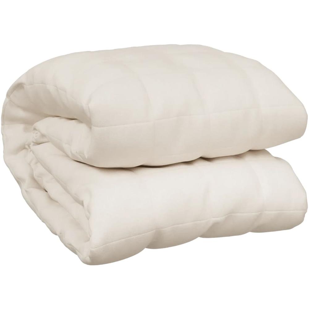 Coperta Ponderata Crema Chiaro 200x220 Cm 9 Kg Tessuto - Foto 3