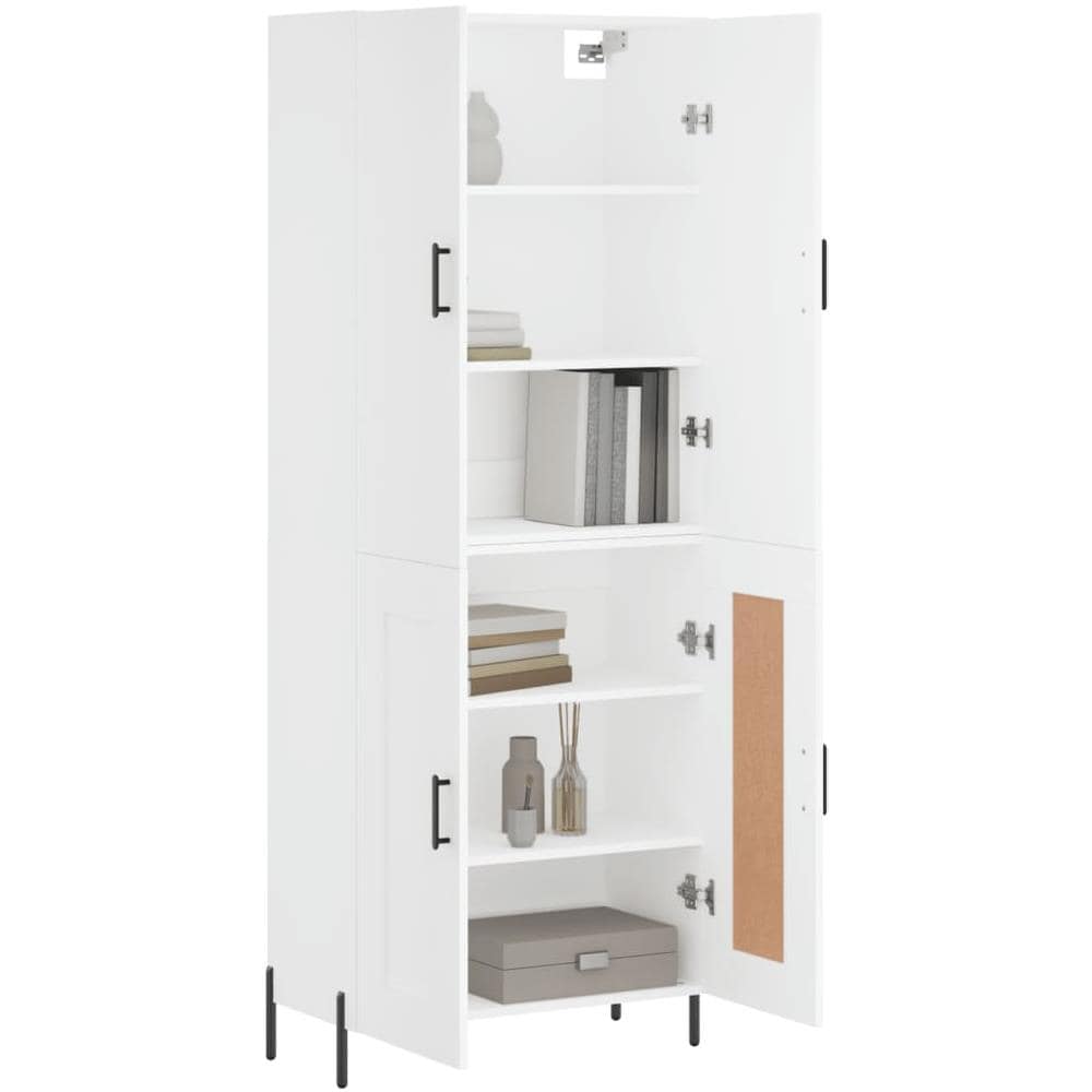 Credenza Bianca 69,5x34x180 Cm In Legno Multistrato - Foto 3