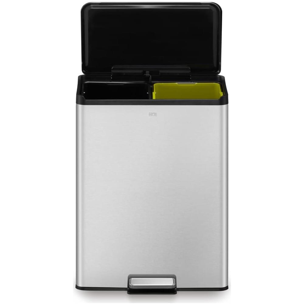 Pattumiera A Pedale Essential 2x20 L Argento Opaco - Foto 3