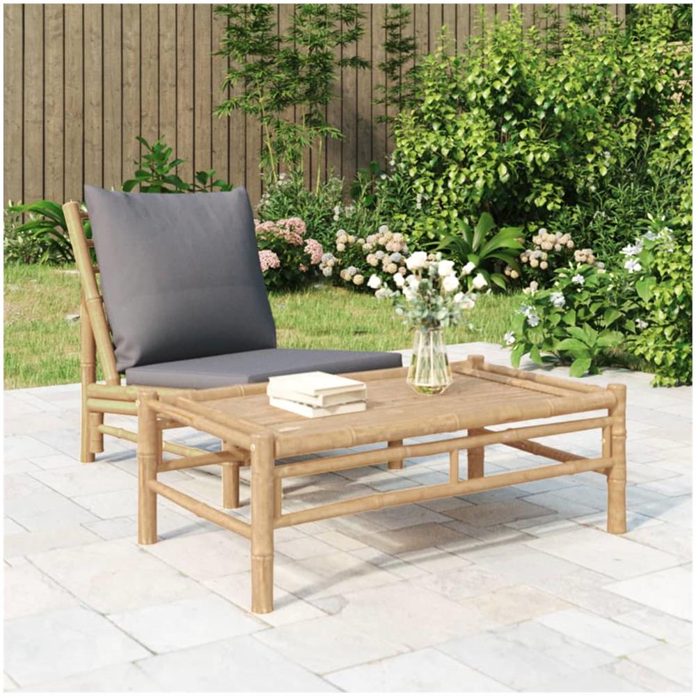 Tavolino da Giardino 100x55x33 cm in Bambù - Foto 1