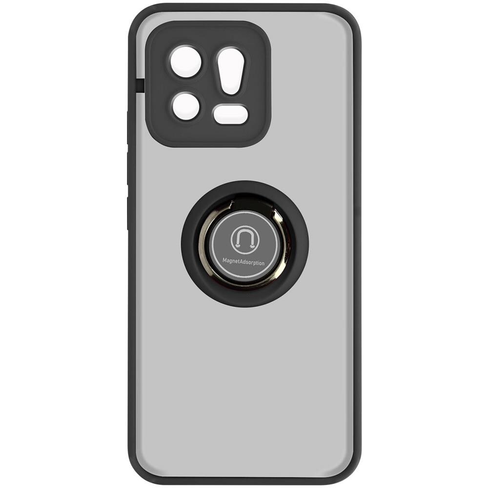 Cover Per Xiaomi 13 Anello Metallico Supporto Bordo Nero - Foto 1