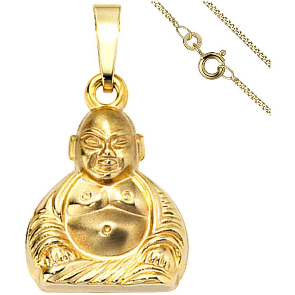 Ciondolo Buddha 333 Oro Giallo Con Catena 50 Cm - Foto 1