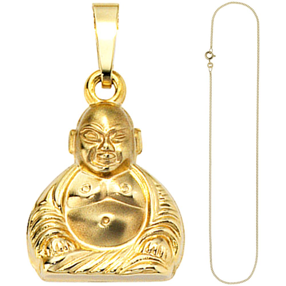 Ciondolo Buddha 333 Oro Giallo Con Catena 50 Cm - Foto 2