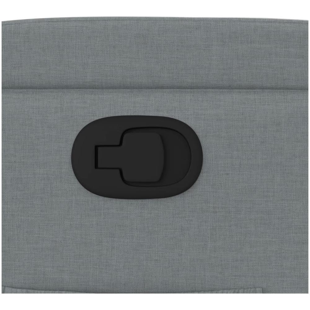 Poltrona Reclinabile In Tessuto Grigio Chiaro - Foto 10