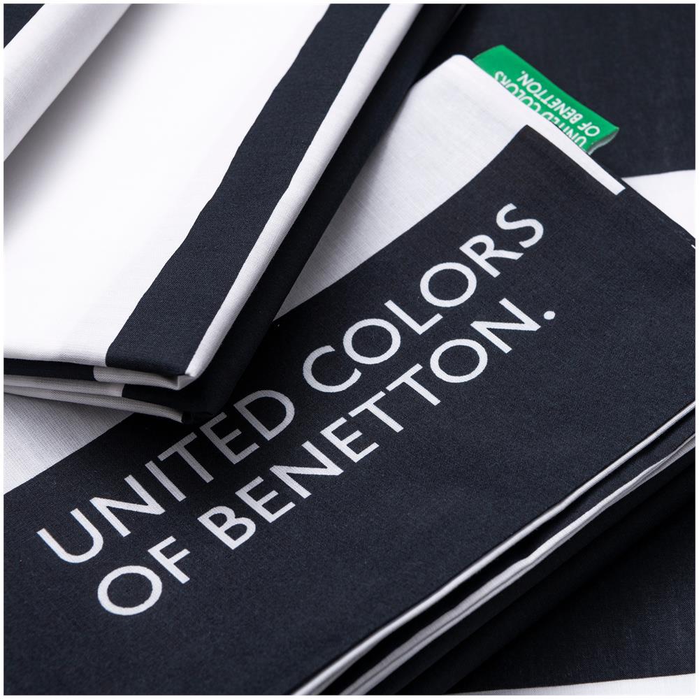 Set Da 2 Pc Letto (custodia Nordic 135x200cm + Cuscino 80x80cm) 200tc 100% Cotone In Bianco E Nero Be - Foto 6