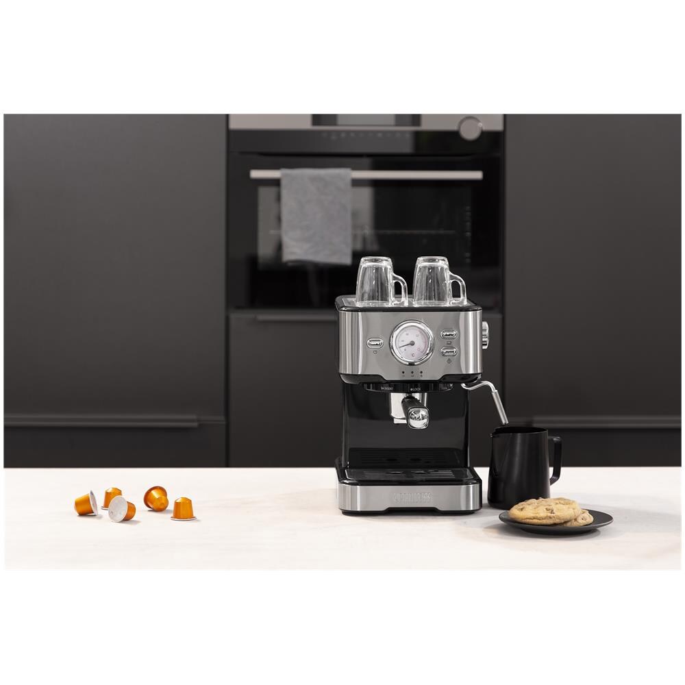 Macchina da Caffè Espresso 249415 Manuale, Adattatore ESE, con Scaldatazze,Colore Argento - Foto 19