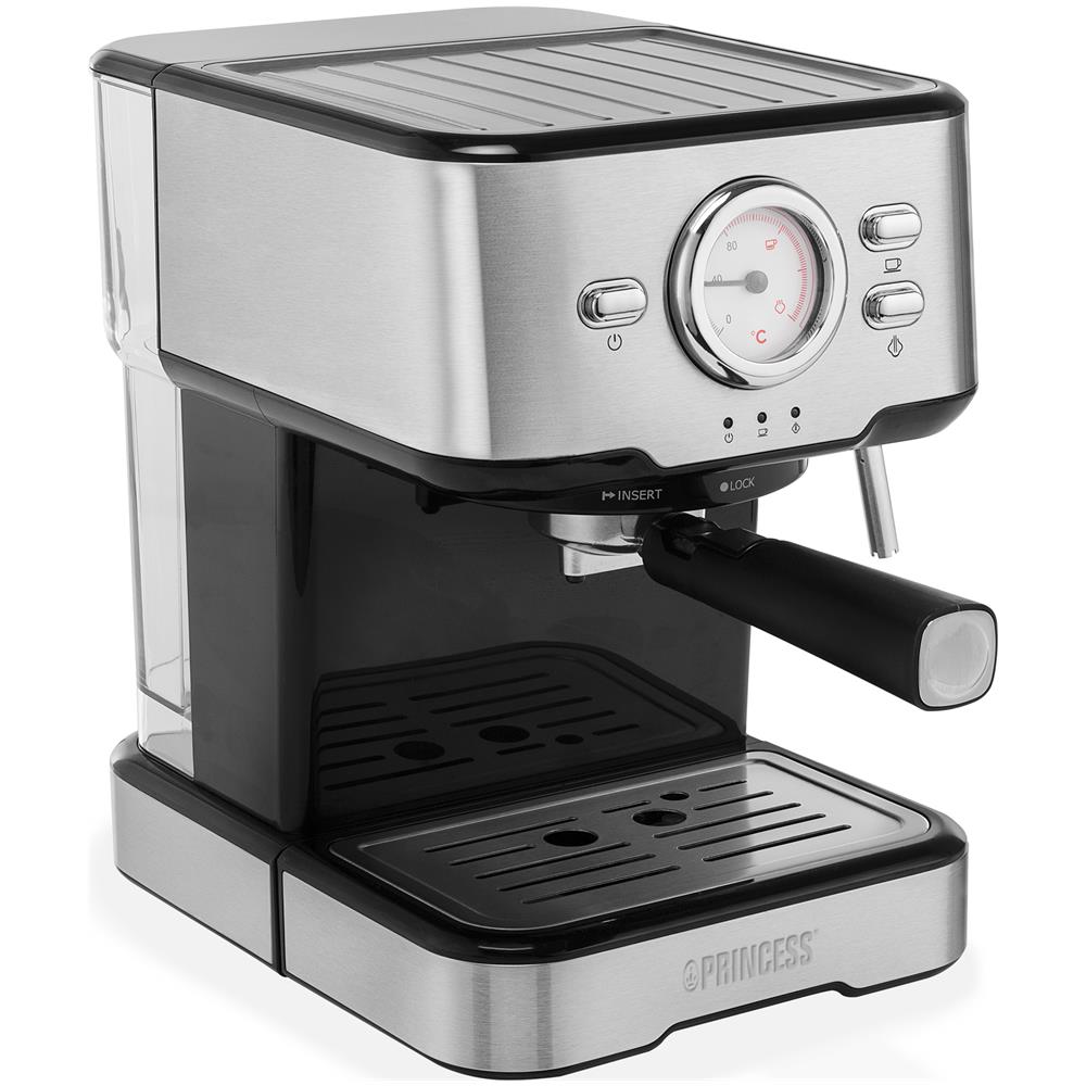 Macchina da Caffè Espresso 249415 Manuale, Adattatore ESE, con Scaldatazze,Colore Argento - Foto 1