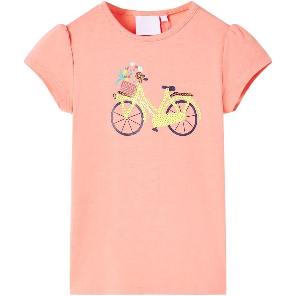 Maglietta da Bambina Corallo Neon 116 - Foto 1