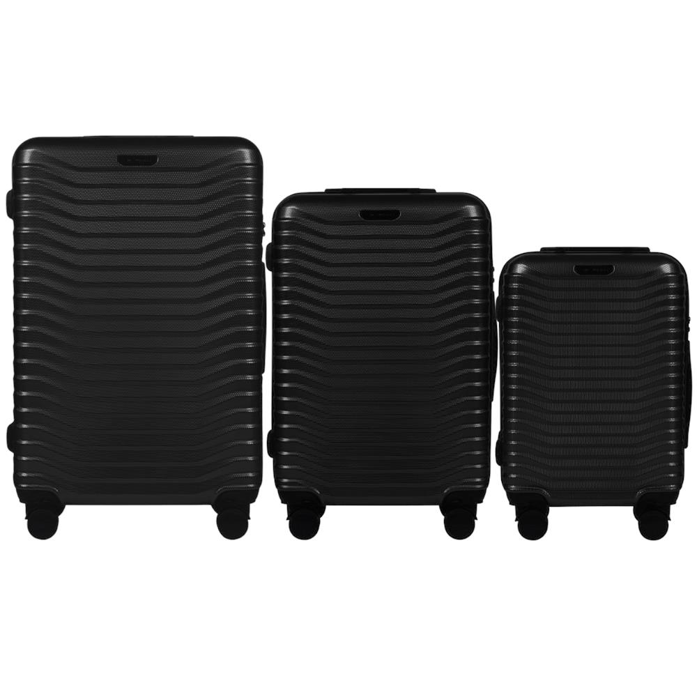 Set di valigie Wings Sea Eagle da 3 pezzi - Nero, materiale PC - Foto 1