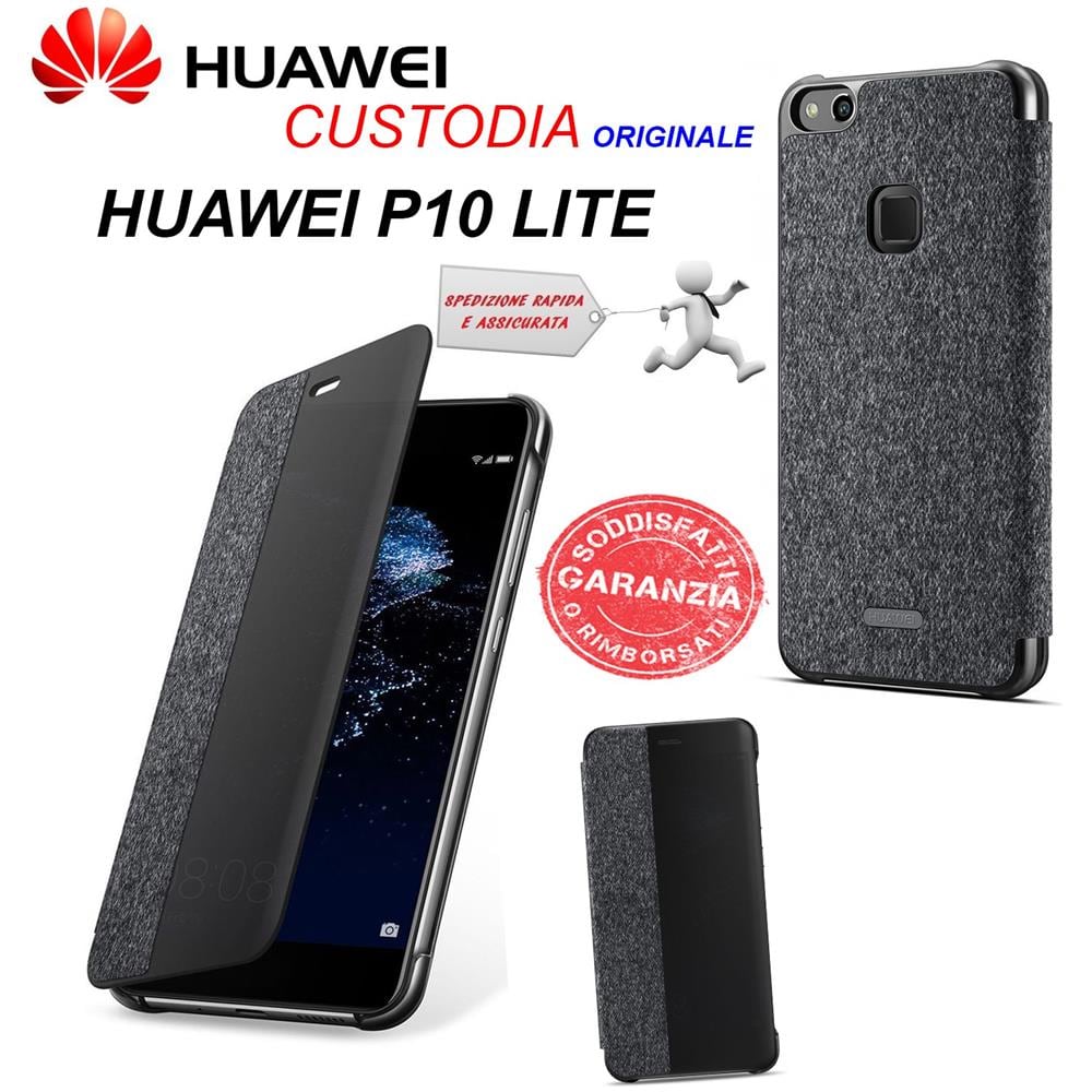 Flip Cover Custodia per P10 Lite - Grigio - Foto 4