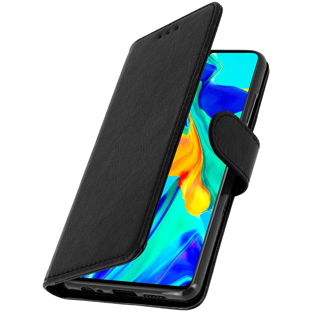 Custodia Huawei P30 Portacarte Funzione Supporto Cover Silicone Nero - Foto 2