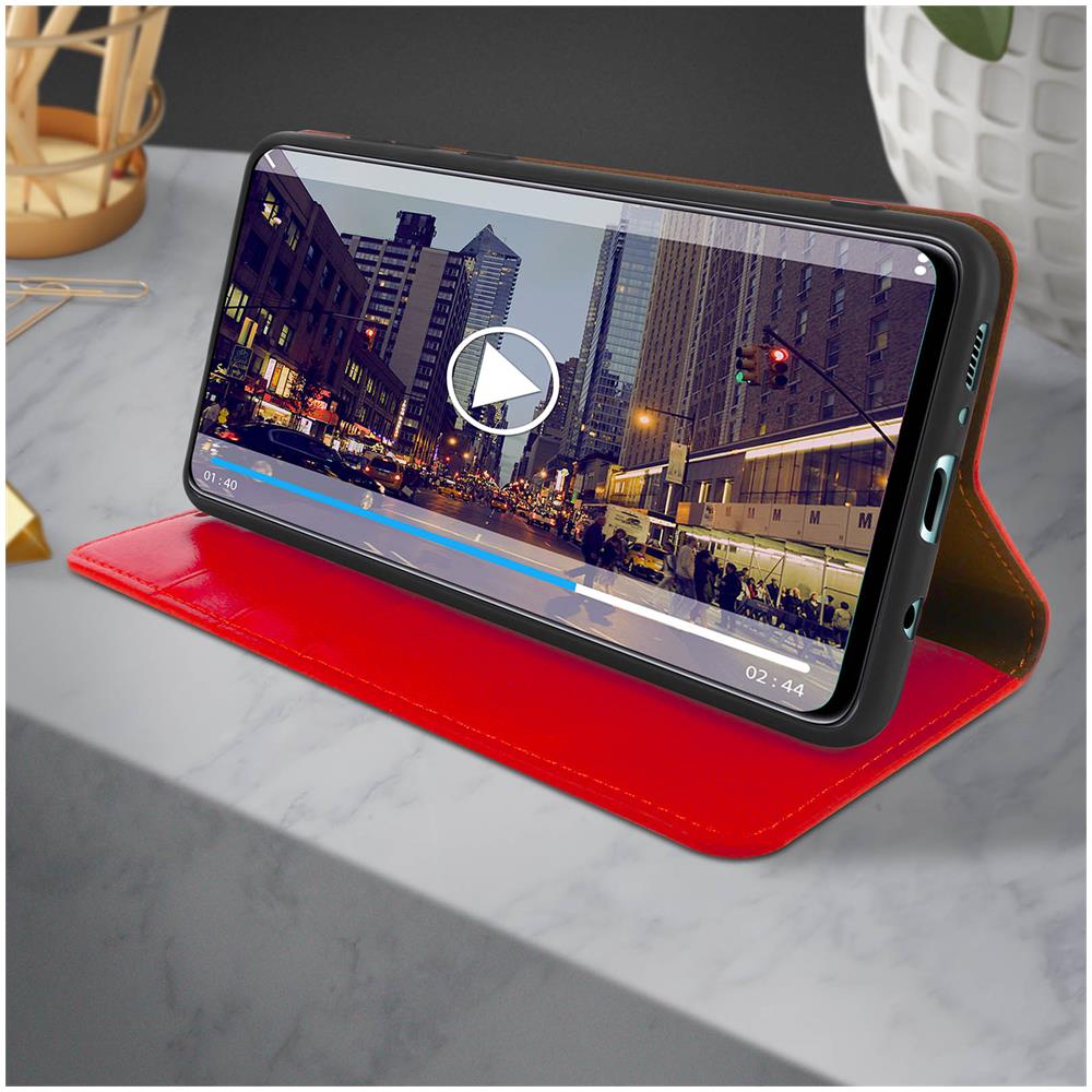 Custodia Samsung Galaxy A51pelle Portafoglio Funzione Stand - Rosso - Foto 5