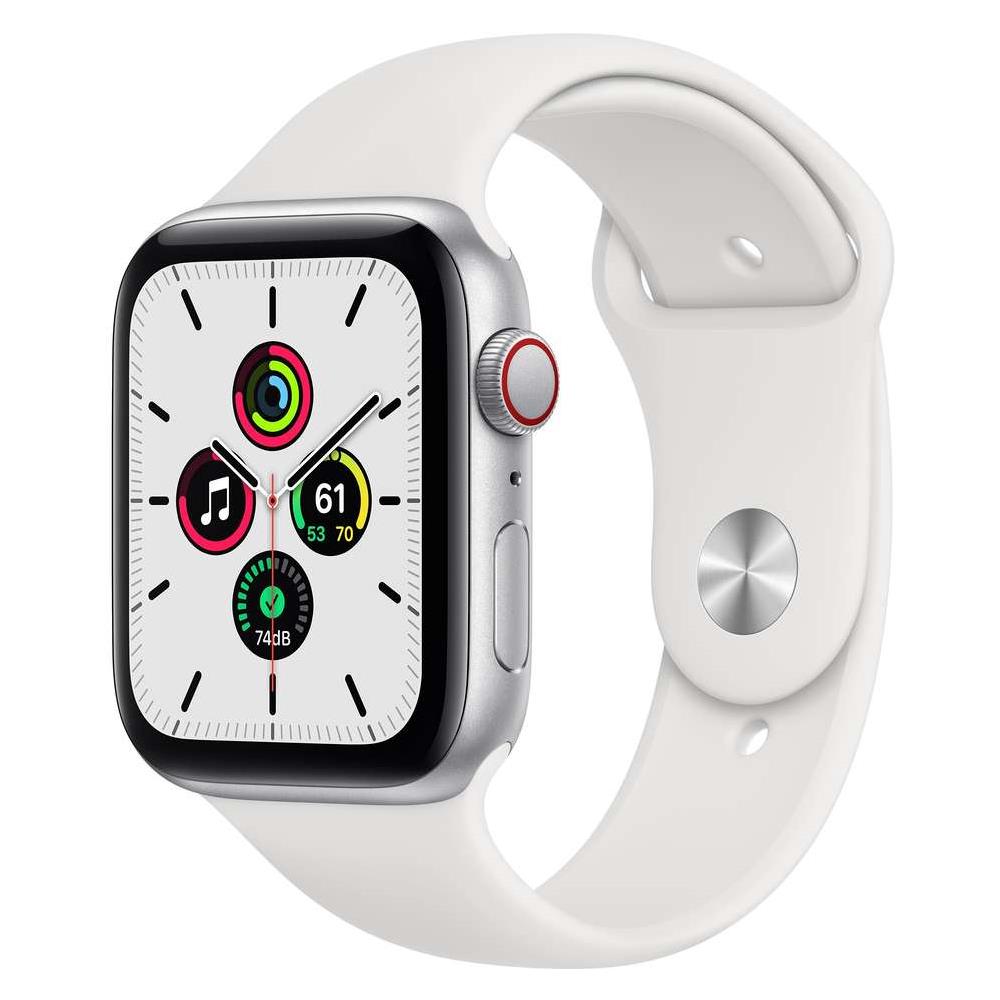 APPLE - Watch SE 44mm Impermeabile 5ATM GPS + Cellular WiFi / Bluetooth con  Cassa in alluminio Argento e Cinturino Bianco - ePRICE