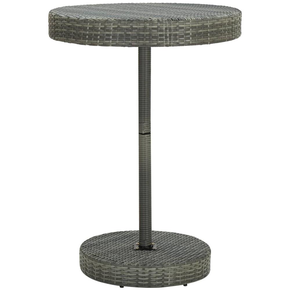 Tavolo da Giardino Grigio 75,5x106 cm in Polyrattan - Foto 1