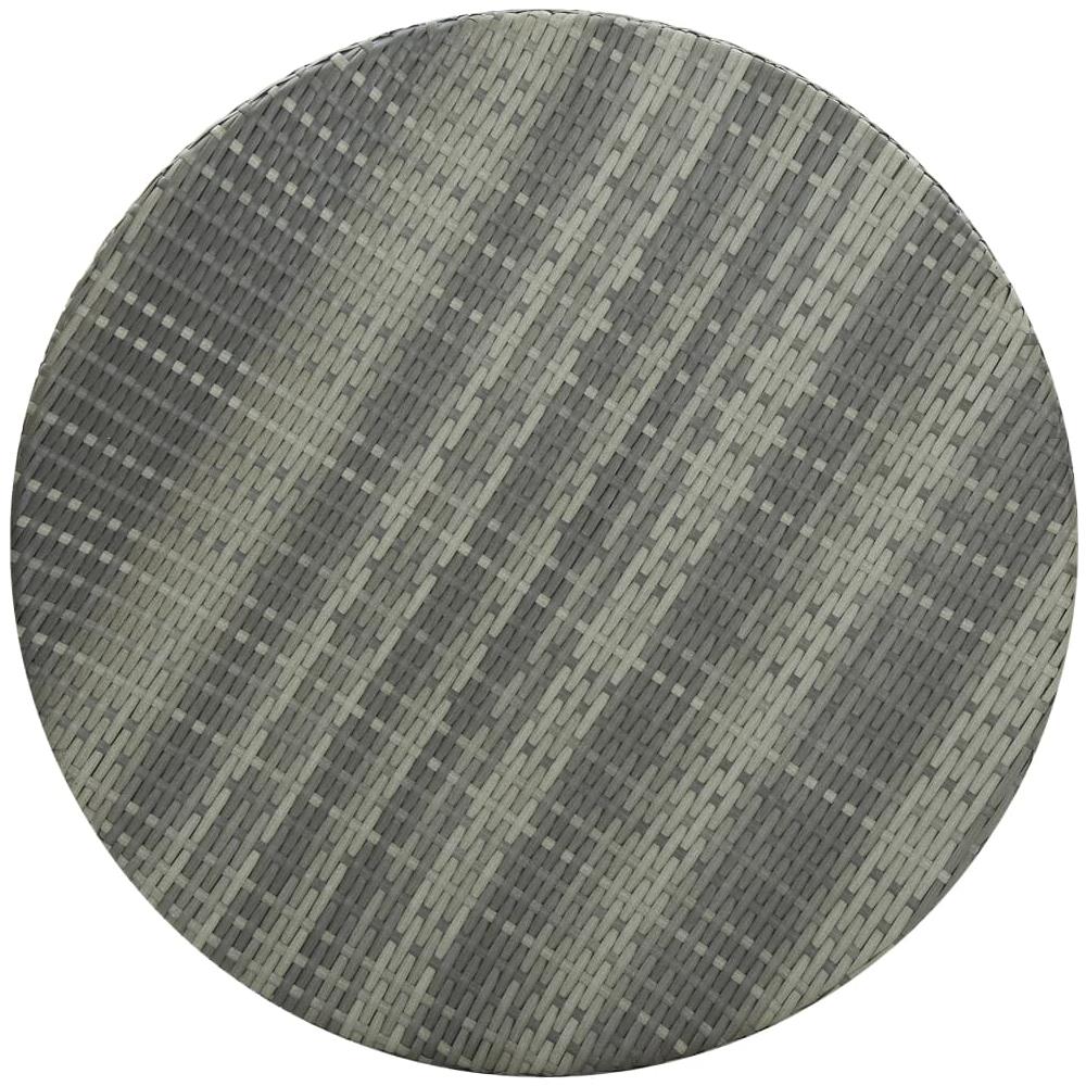 Tavolo da Giardino Grigio 75,5x106 cm in Polyrattan - Foto 3