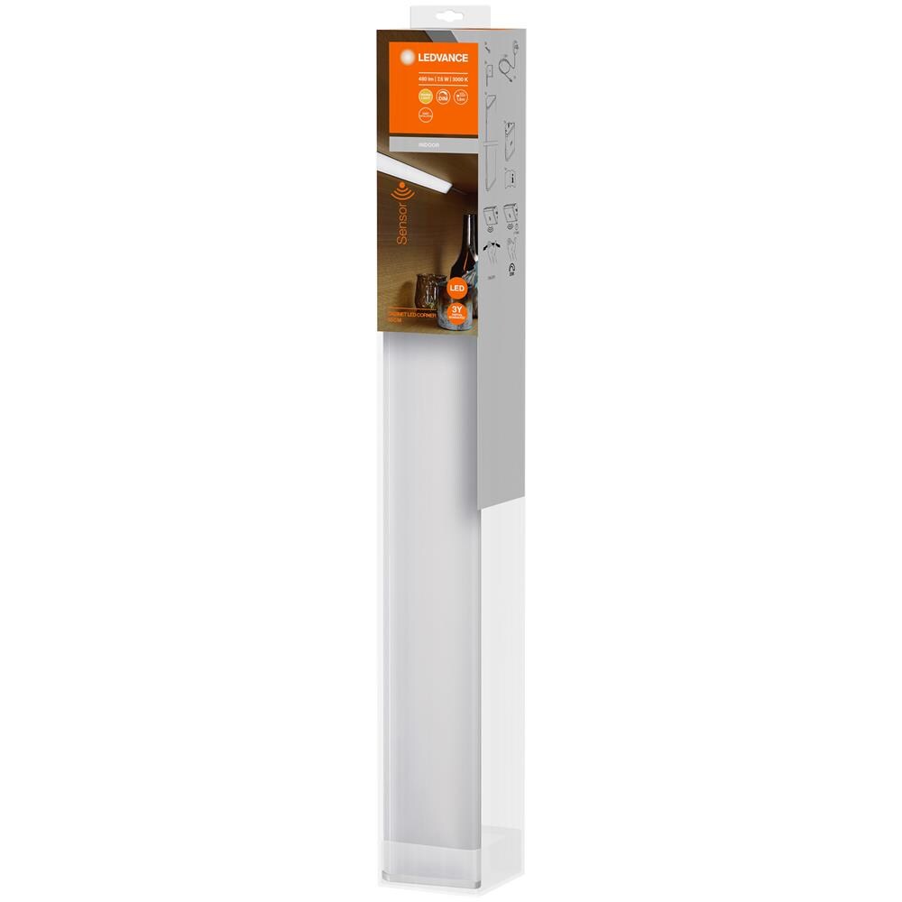 Ledvance Apparecchio A Bassa Tensione Con Alimentatore Esterno, Per Armadi E Sottopensili Led Corner / 7,50 W, 220…240 V, Bianco Caldo, 3000 K, Materiale: Polycarbonat (pc) /acrylnitril, Ip20 - Foto 6