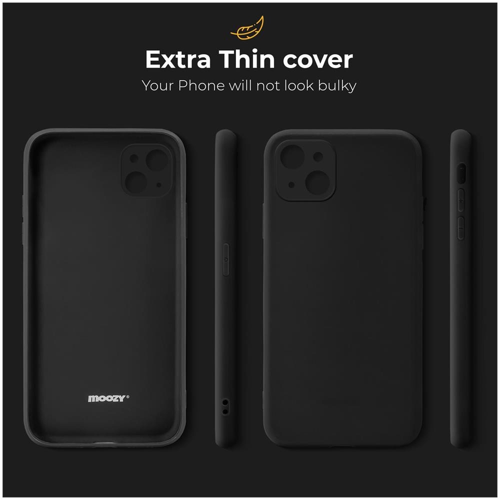 Minimalist Series, Cover In Silicone Per Iphone 13, Nero - Custodia Per Cellulare Finitura Opaca, Sottile E Morbida In Tpu Case Cover - Foto 2