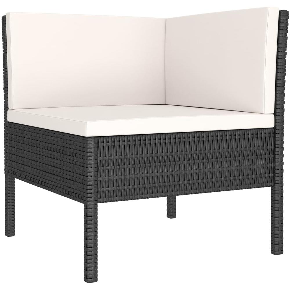 Set Divani Da Giardino 5 Pz Con Cuscini In Polyrattan Nero - Foto 3