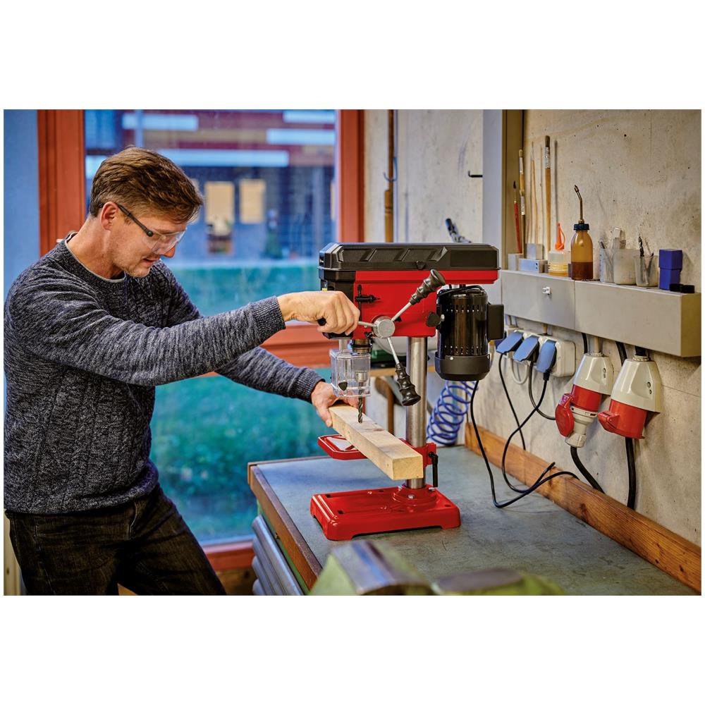 Trapano a Colonna Potenza 450 Watt Piano Inclinabile 45° /- 45° Attacco Mandrino B16 Diametro Punte 1.5/13 mm Escursione 104 mm - Foto 6