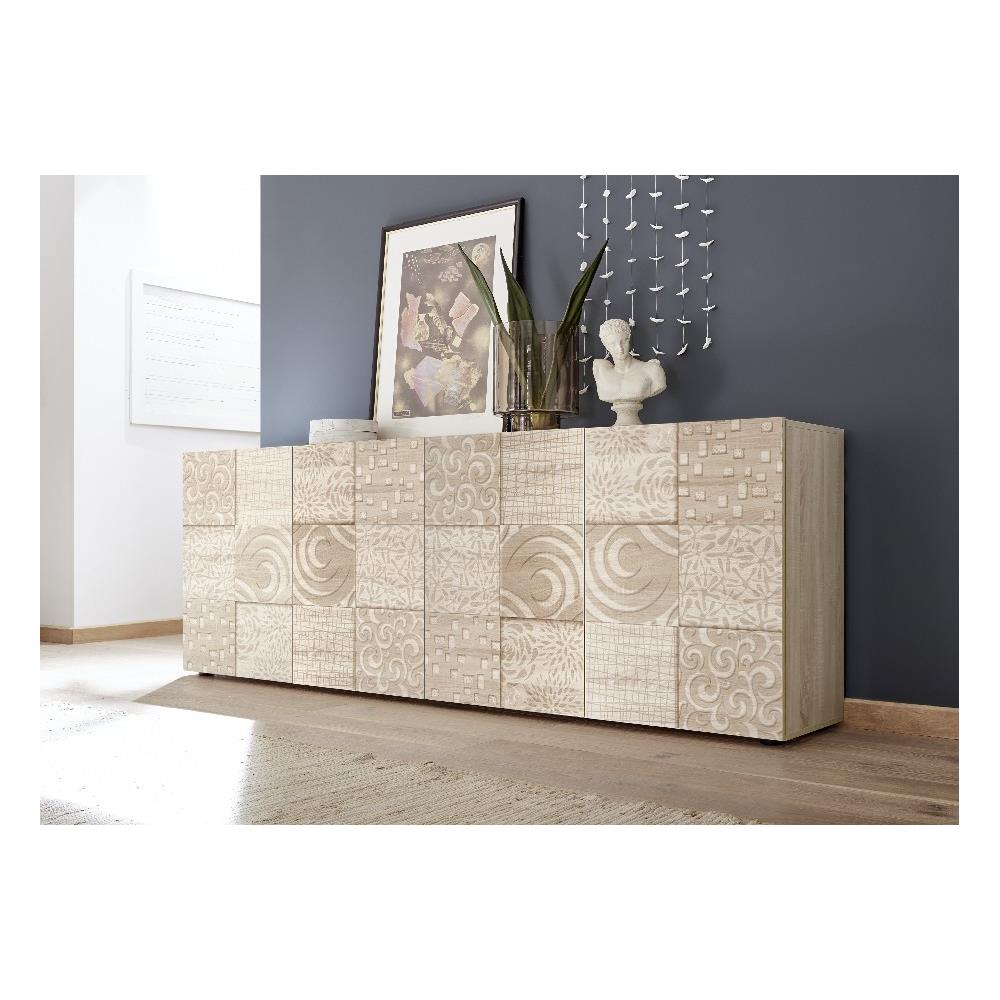 Mobile Multiuso Miro - 4 Ante, Ripiani - Per Sala, Camera, Cucina, Ingresso - Legno In Truciolare Melaminico, 241 X 42 X 84 Cm - Foto 1