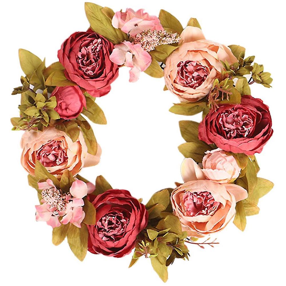 Ghirlanda Di Fiori Di Peonia Artificiale Da 8,2 Piedi, In